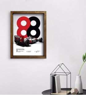 BK Gift Formula 1 Tasarımlı Doğal Masif Ahşap Çerçeveli Tablo 45x65cm-4