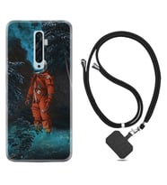 Oppo Reno 2Z 4 Lite 4 Pro 5 6 7 A31 Kılıf Boyun Askılı Silikon Astronot Smoke 1769