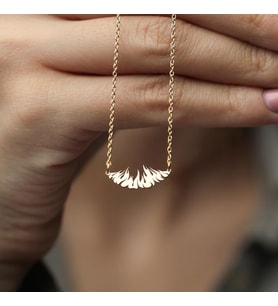 Kişiye Özel Şık Dağ Model Kolye 925K Gümüş (Gold)