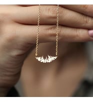 Kişiye Özel Şık Dağ Model Kolye 925K Gümüş (Gold)