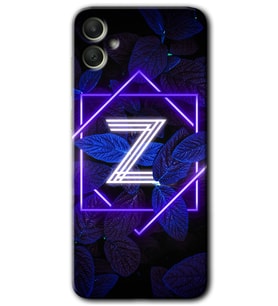 Galaxy A05 Kılıf HD Desen Baskılı Kılıf - Dark Neon Yaprak Z Harfi
