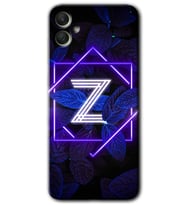 Galaxy A05 Kılıf HD Desen Baskılı Kılıf - Dark Neon Yaprak Z Harfi