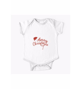 Merry Christmas Yılbaşı Baskılı Bebek Zıbını