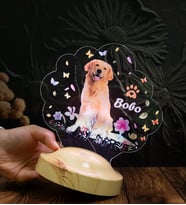 Köpek Fotoğraflı LED Lamba, Kişiye Özel Fotoğraf ve İsimli Evcil Hayvan Temalı Lamba Hediye