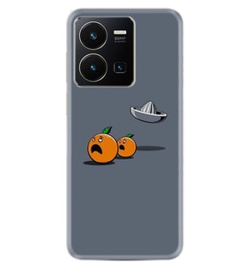 Vivo Y22 Kılıf Resimli Desenli Baskılı Silikon Orange Escape 1374
