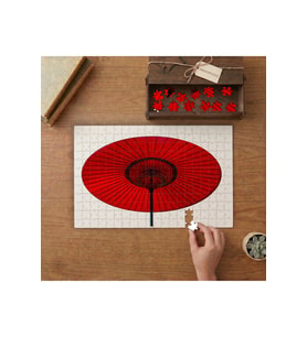 Japon Şemsiyesi Tasarımı 240 parça Ahşap Puzzle Ahşap Kutuda MP00431