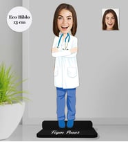 Kişiye Özel Doktor Kadın Ahşap Eco Biblo -6