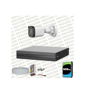 Provzen Dahua Full HD 1 Kameralı Güvenlik Kamerası + 500GB HDD