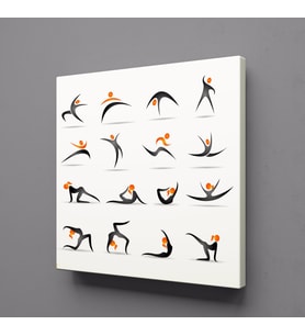 SPOR HAREKETİ YAPAN İNSANLAR KANVAS TABLO 50x50cm (Karışık)