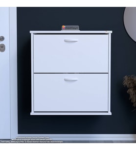 Modilayn UMAY Antre Hol 72x 78x26 cm’ lik 2 Düşer Kapak 4 Göz Bölmeli Ayakkabılık