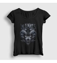 Presmono Kadın Siyah Wild In Flames T-Shirt 85041tt