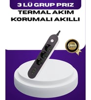 Usb Yuvalı Anahtarlı Üçlü Priz 2 Metre Kablolu