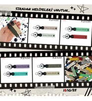 Doğanın Kucağında Yaşayanlara Karavanlı Kişisel Anahtarlık 2’li Set, İsim Yazılabilir, Sarı-Nar
