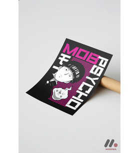 Mob Psycho 100 Anime Poster, Çerçevesiz Yüksek Kalite Duvar Afişi - Anime Severlere