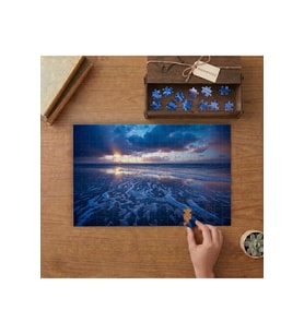 Bulutlar - Köpüren Deniz Tasarımı 240 parça Ahşap Puzzle Ahşap Kutuda MP02507