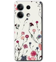 Redmi Note 13 Kılıf HD Desen Baskılı Kılıf - Mat Çiçek