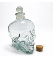 Northcity Cam Kurukafa İçki Şişesi 16 Cm – Alk2154 Skull Dekорlu Premium Alkollü İçki Şişesi