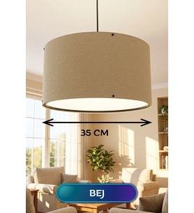 Bej Kumaş Başlıklı Sarkıt ize 35 CM
