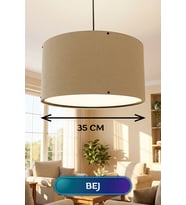 Bej Kumaş Başlıklı Sarkıt ize 35 CM