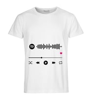 Müzik Çalar Tasarımlı Kişiselleştirilebilir Erkek Kadın Tişört - Spotify Kodlu Unisex Tshirt