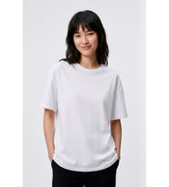 Unisex Beyaz Oversize Tişört - Minimal Tokyo Tipografi Baskılı