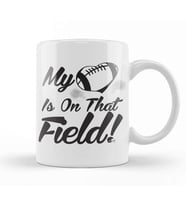My Heart Is On That Field Football Cheerleader Kupa Bardak Porselen