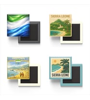 Buzdolap Magnetleri - Sierra Leone Freetown - 4'lü Set Magneti