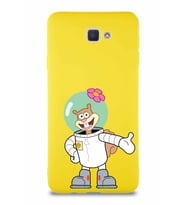 Samsung Galaxy J7 Prime 2 Soft Premier Kapak Sandy Tasarımlı Silikon Kılıf - Sarı (Şeffaf)