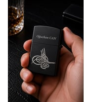 Kişiye Özel Osmanlı Tuğrası Temalı Metal Benzinli Çakmak Özel Premium Hediye Dolu Gönderim