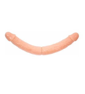 OdinsShop Double Dong Çift Taraflı İki Yönlü Esnek Dildo Kıkırdaklı Penis 36 cm