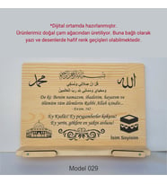 Münzevi Masaüstü Ahşap Rahle/Tablet/Kitap Tutucu-Model029