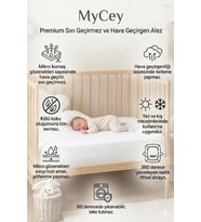MyCey 70x140 Cm Sıvı Geçirmez Fitted Alez Bebe Micro Kumaş Yatak Koruyucu Alez