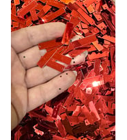 2X05 CM BAGET ÇANTA OYA YAZMA PUL PAYET 40 GR (Kırmızı)