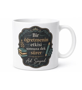 Dershane Öğretmeni İçin Kişiye Özel Baskılı Kupa Bardak Teşekkür Hediyesi