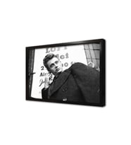 Siyah Beyaz James Dean Çerçeveli Cam Tablo