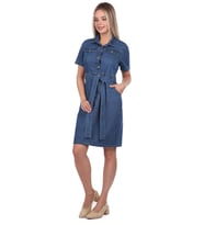 Banny Jeans Kemer Detaylı Jean Elbise (Açık Mavi)