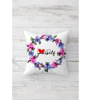 I Love You Self Çift Tarafı Baskılı Gizli Fermuarlı Yastık Kılıfı Kırlent Koltuk Yastık Kılıfı (Beyaz)