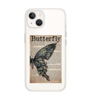 Iphone 14 Plus Uyumlu Butterfly Tasarımlı Şeffaf Telefon Kılıfı