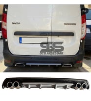 Dacia Dokker Difüzör Arka Tampon Eki 4 Egzoz Çıkışlı Gri Lüx Tip