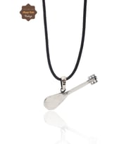 Bağlama Tasarım 925 Ayar Gümüş Erkek Kolye 201023579