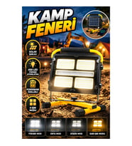 Solar Şarjlı 400 LED Kamp Feneri – 4 Işık Modlu, Powerbank Özellikli ve Ayarlanabilir Standlı
