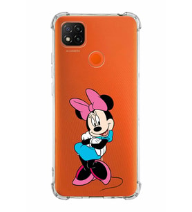 Xiaomi Redmi 9C Köşe Korumalı Antişok Kapak Minnie Mouse Tasarımlı Şeffaf  Kılıf