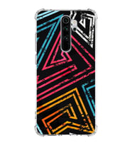 Xiaomi Redmi Note 8 Pro Köşe Korumalı Antişok Kapak Eskitme Tasarımlı Şeffaf Silikon Kılıf