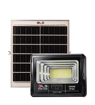 DLS 300W Güneş Enerjili Solar LED Projektör Harici Solar Panelli, 5 Metre Kablolu 501-300 (Beyaz)