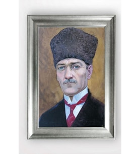 Gümüş Çerçeveli Atatürk Tablo cv1038