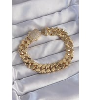 Vip Seri Gurmet Zirkon Taşlı Gold Renk Bileklik - TJ-BB6173