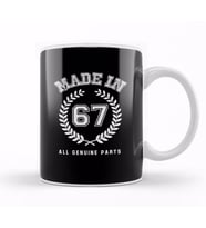 1967 Made In 67 All Genuine Parts Kupa Bardak Porselen