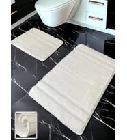 Salzach Beyaz 2li Banyo Paspası (60x100 50x60 cm)