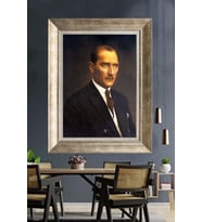 Gümüş Çerçeveli Atatürk Tablo za293