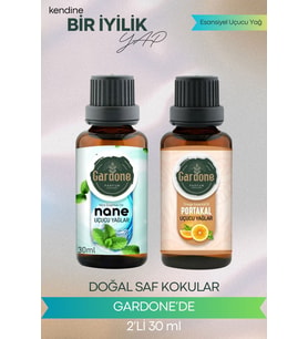Nane + Portakal ( Oda Kokusu Aroma Terapi Buhurdanlık / Difüzör Yağı ) Set 2 Adet x 30 ML